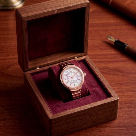 Handmade Stainless Steel 18K Gold Watch Ring